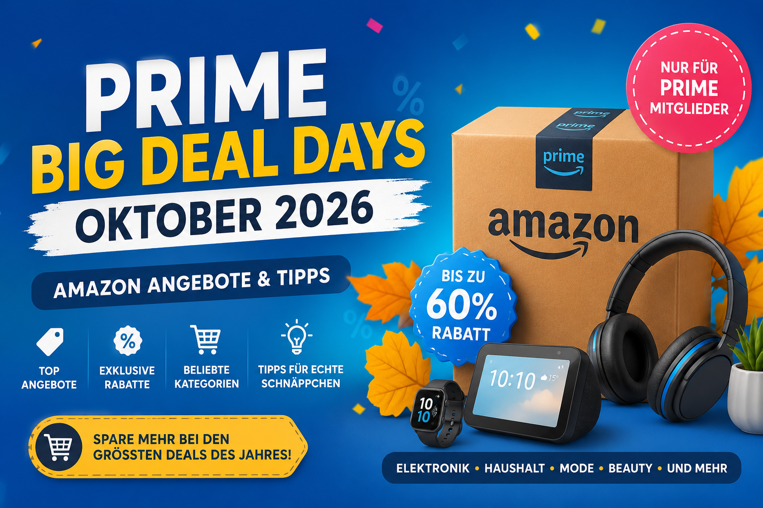 Prime Big Deal Days im Oktober 2026: Die besten Amazon-Angebote und Spartipps